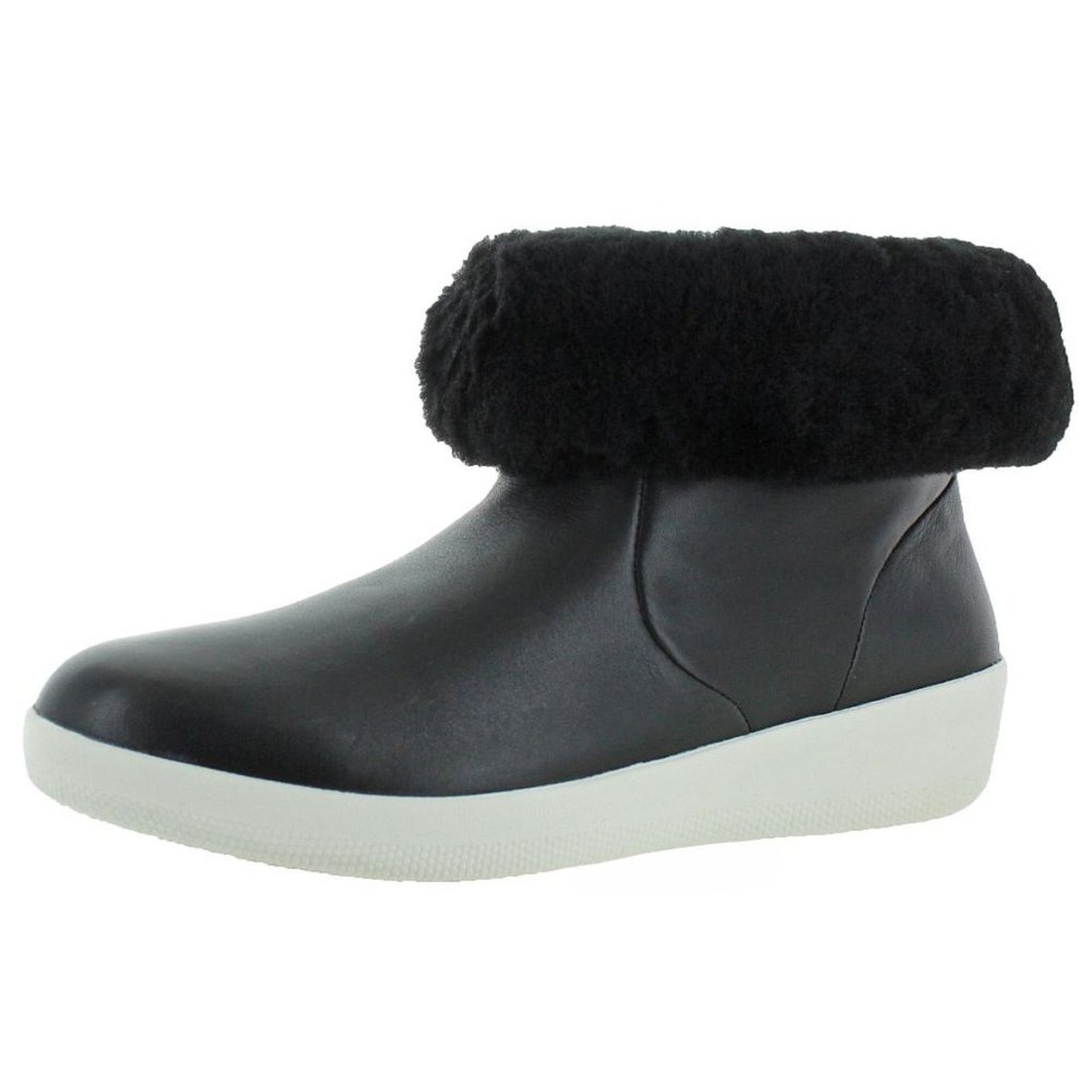 Fitflop Womens Leather Ankle Sneaker Boots 5 NEW